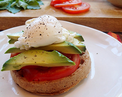 Avocado Eggs Benedict Waffles